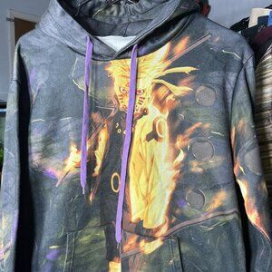 Naruto Uzumaki All-Over-Print Graphic Hoodie SZ Large